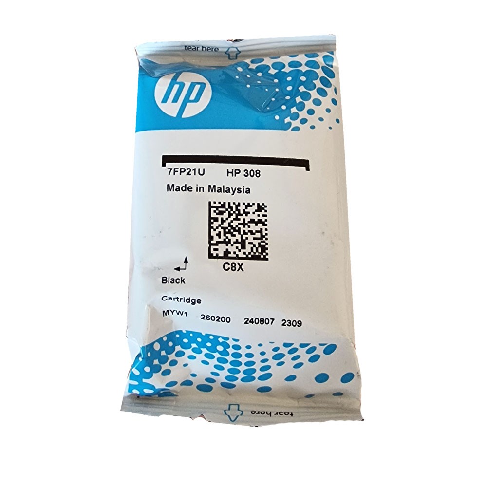 HP Druckerpatrone Nr. 308 Black 7FP21U, ca. 160 Seiten,2026 HP Druckerpatrone Nr. 308 Black 7FP21U, ca. 160 Seiten,2026