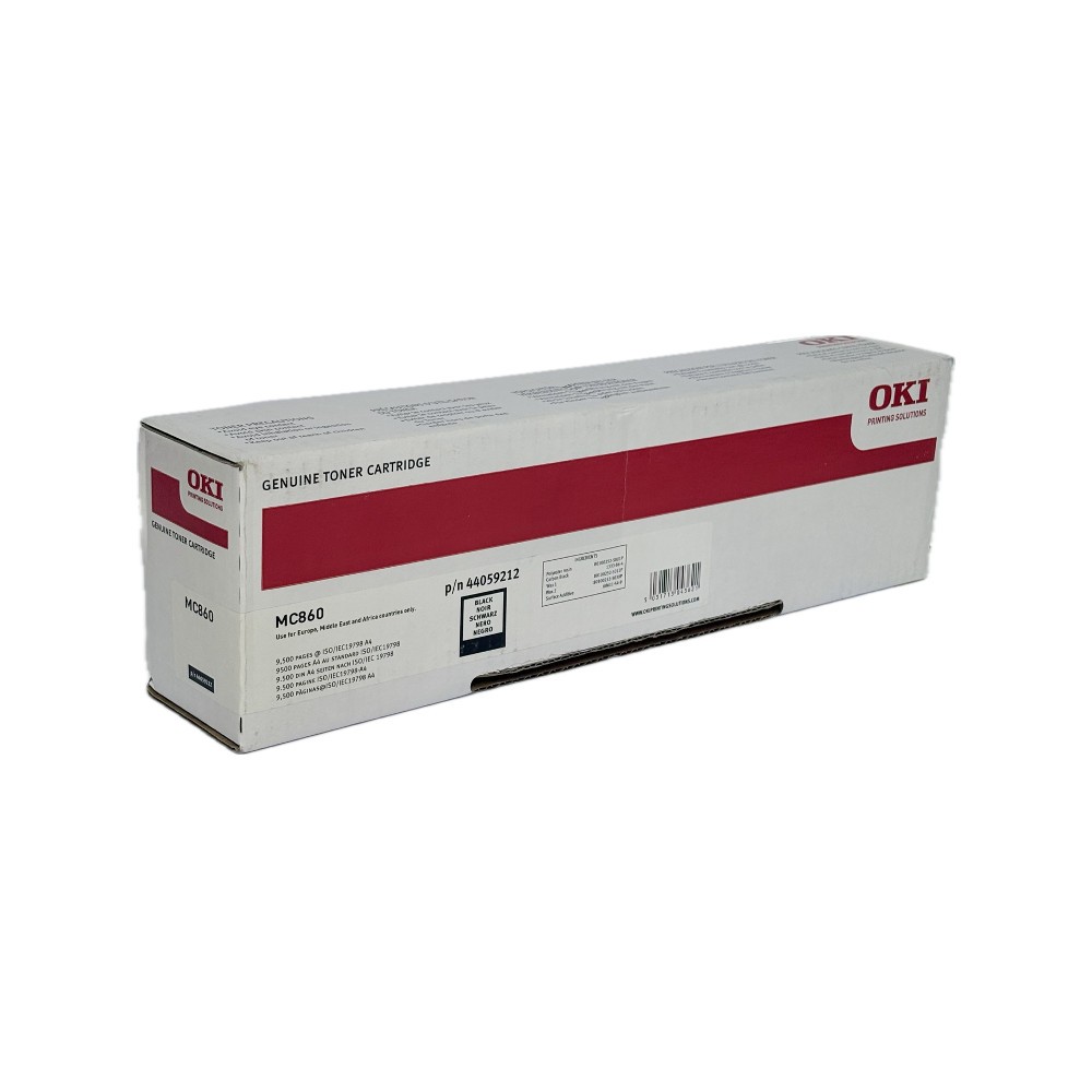 OKI Color Toner MC860, 44059212, Black, Kapazität: ca. 9.500 Seiten OKI Color Toner MC860, 44059212, Black, Kapazität: ca. 9.500 Seiten
