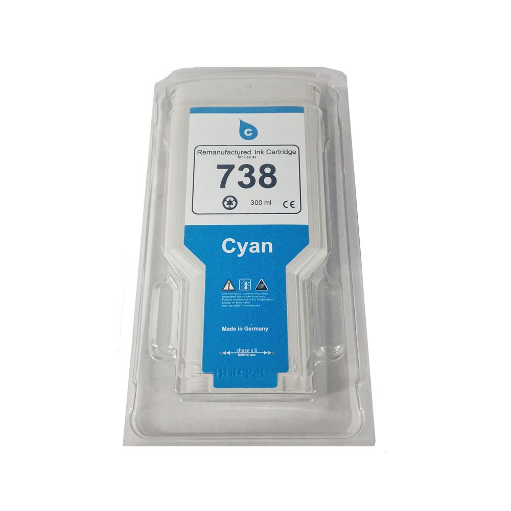 Druckerpatrone Nr. 738, Cyan, remanufactured, 300 ml Druckerpatrone Nr. 738, Cyan, remanufactured, 300 ml