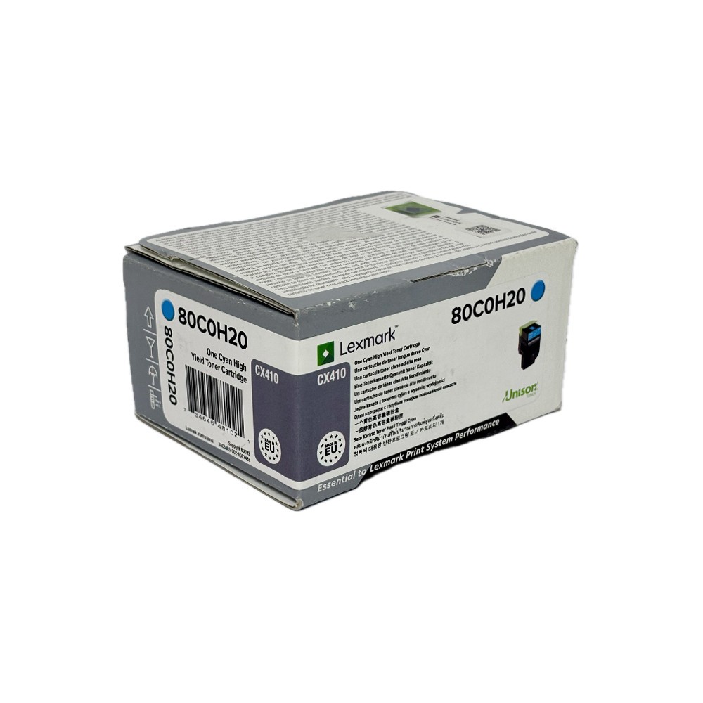 Lexmark Color Toner CX410, CX510, 80C0H20, 800H2, Cyan, Kapazität: ca. 3.000 Seiten Lexmark Color Toner CX410, CX510, 80C0H20, 800H2, Cyan, Kapazität: ca. 3.000 Seiten