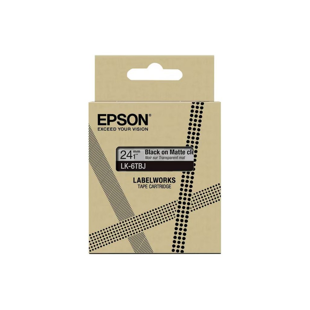 Epson LabelWorks Beschriftungsband LK-6TBJ, C53S672067, 24 mm x 8 m, schwarz auf matt transparent Epson LabelWorks Beschriftungsband LK-6TBJ, C53S672067, 24 mm x 8 m, schwarz auf matt transparent