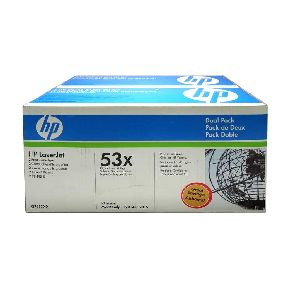 HP Toner Q7553XD, 53X 2er-Pack, Kapazität: 2 x ca. 7.000 Seiten HP Toner Q7553XD, 53X 2er-Pack, Kapazität: 2 x ca. 7.000 Seiten