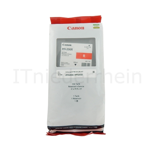 Canon Druckerpatrone PFI-206R Red, 5309B001, Kapazität: 300 ml, 2019