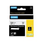 DYMO Rhino Industrie-Schriftbandkassette 18482, 9 mm x 5,5 m, permanent Polyester, schwarz auf weiß
