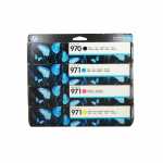 4 x HP Druckerpatronen Nr. 970 Black CN621AE + ...