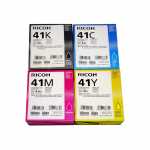 4 x Ricoh Druckerpatronen GC41 BKCMY, GC41K GC41C GC41M GC41Y, 405761-405764, 2022-2024