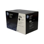 HP Toner CE505XD, CE505X 2er-Pack, Kapazität: 2 x ca. 6.500 Seiten