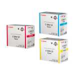 3 x Canon Toner C-EXV21, Cyan, Magenta, Yellow, 0453B002, 0454B002, 0455B002