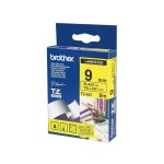 Brother P-touch Schriftbandkassette TZ-621, 9 mm x 8 m, laminiert, schwarz auf gelb