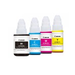 Canon Druckerpatronen Set GI-590BK, C, M, Y, Nachfülltinte PIXMA G1410 G1500